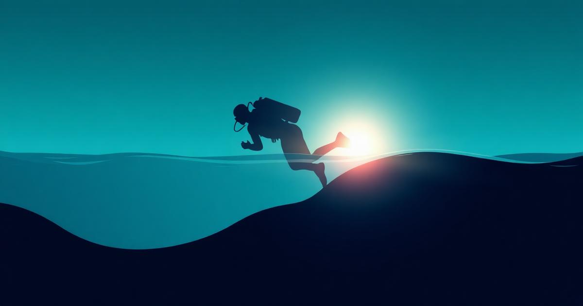 Deep sea diver representing disciplined trading risk management
